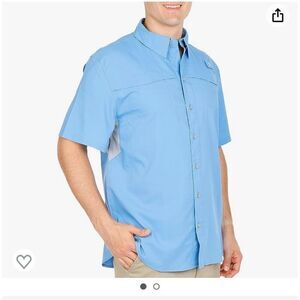 Reel Legends Mens Solid Mariner II Short Sleeve